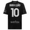 Conjunto (Camiseta+Pantalón Corto) AC Milan Rafael Leao 10 Cuarta Equipación 23-24 Negra - Niño